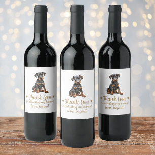 Étiquette Pour Bouteilles De Vin Étiquette de vin Mariage chien personnalisé