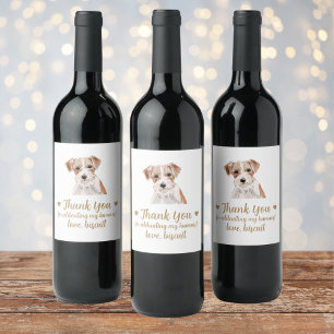 Étiquette Pour Bouteilles De Vin Étiquette de vin Mariage chien personnalisé