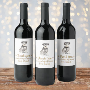 Étiquette Pour Bouteilles De Vin Étiquette de vin Mariage chien personnalisé