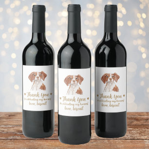 Étiquette Pour Bouteilles De Vin Étiquette de vin Mariage chien personnalisé