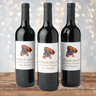 Étiquette Pour Bouteilles De Vin Étiquette de vin Mariage chien personnalisé