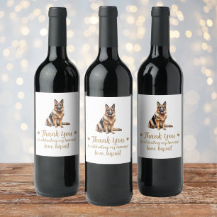 Étiquette Pour Bouteilles De Vin Étiquette de vin Mariage chien personnalisé
