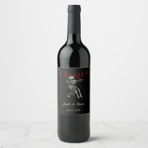 Étiquette Pour Bouteilles De Vin Étiquette de vin Mariage d'Halloween