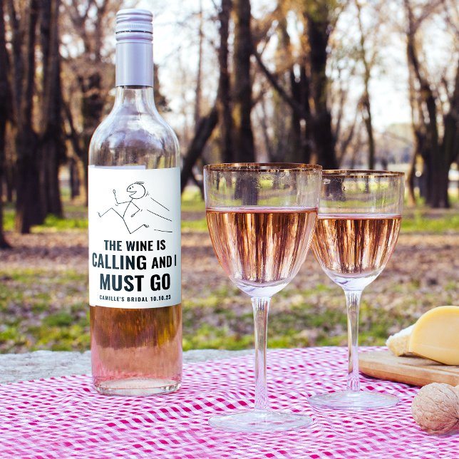 Étiquette Pour Bouteilles De Vin Étiquette de vin noir fun et tendance appelle (Créateur téléchargé)