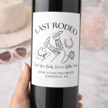Étiquette de vin personnalisée Last Rodeo | Enterr
