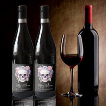 Étiquette de vin personnalisée pour Halloween | Cr