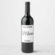 Étiquette de vin personnalisée pour la remise des