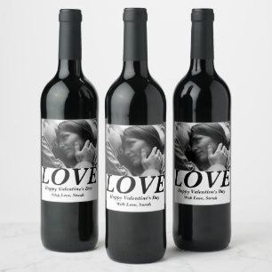 Étiquette Pour Bouteilles De Vin Étiquette de vin personnalisée pour la Saint-Valen