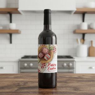 Étiquette Pour Bouteilles De Vin Étiquette de vin personnalisée pour œuf de Pâques 