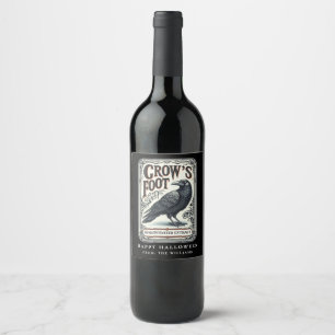 Étiquette Pour Bouteilles De Vin Étiquette de vin Potion Halloween Party Corbeau No