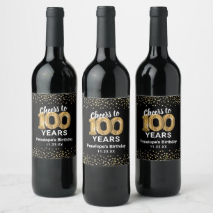 Étiquette Pour Bouteilles De Vin Étiquette de vin pour 100e anniversaire