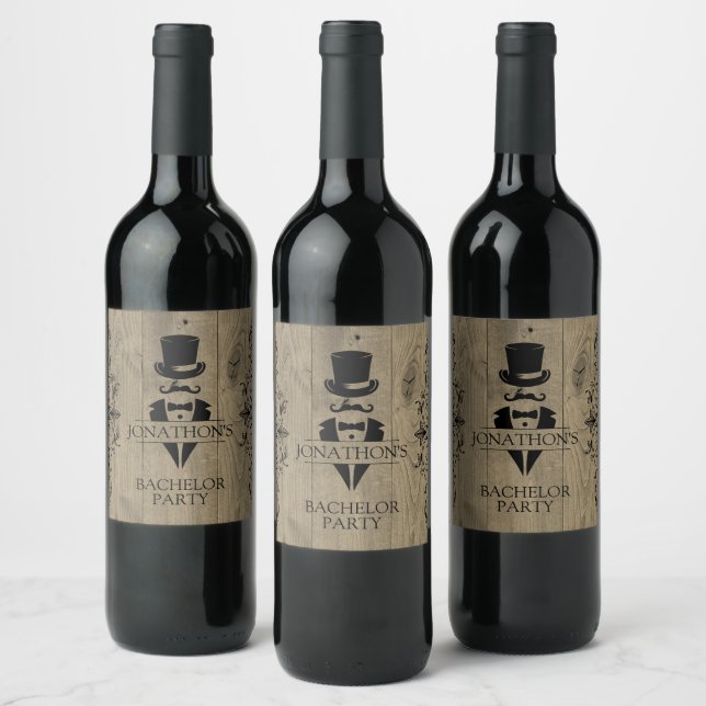 Étiquette Pour Bouteilles De Vin Étiquette de vin pour enterrement de vie de garçon (Bouteilles)