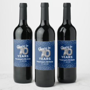 Étiquette Pour Bouteilles De Vin Étiquette de vin pour une fête d'anniversaire tend