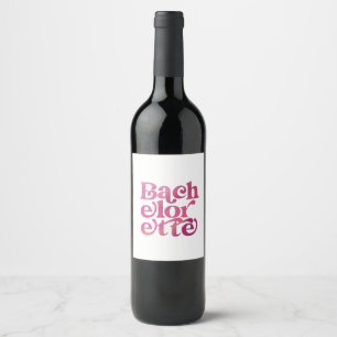 Étiquette Pour Bouteilles De Vin Étiquette de vin Retro Bachelorette
