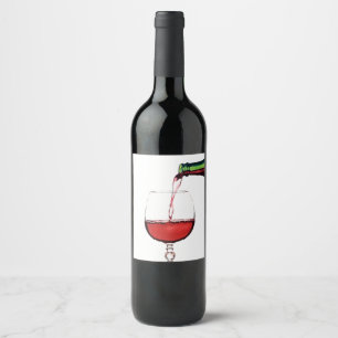 Étiquette Pour Bouteilles De Vin Étiquette de vin rouge
