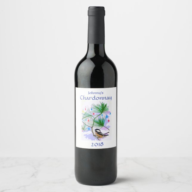 Étiquette Pour Bouteilles De Vin Étiquette du vin de l'arbre (Devant)