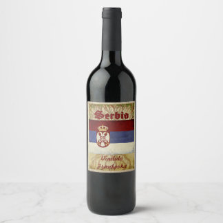 Étiquette Pour Bouteilles De Vin Étiquette du vin de Serbie