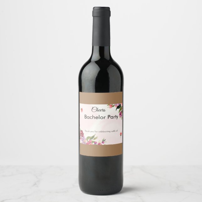 Étiquette Pour Bouteilles De Vin Étiquette du vin du Bachelor Party (Devant)