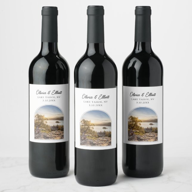 Étiquette Pour Bouteilles De Vin Étiquette du vin Mariage du lac Tahoe (Bouteilles)