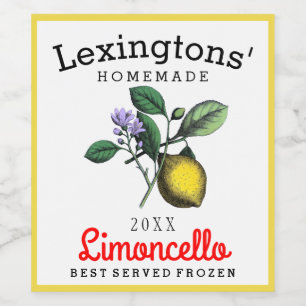 Étiquette Pour Bouteilles De Vin Étiquette personnalisée pour bouteille de limoncel