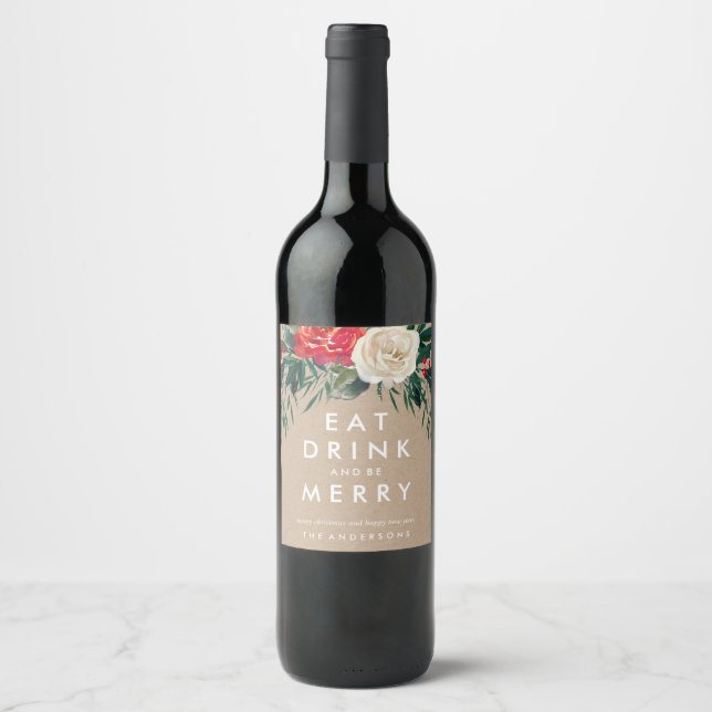 Étiquette Pour Bouteilles De Vin Étiquette Vin Rose de vacances (Devant)
