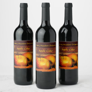 Étiquette Pour Bouteilles De Vin Étiquette vintage de cidre de pomme