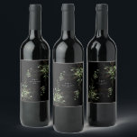 Étiquette Pour Bouteilles De Vin Eucalyptus botanique feuillus Branche noire modern<br><div class="desc">Eucalyptus botanique feuillu Moderne Étiquette de vin de la Branche Noire #pampasgrass #jungleMarriage #jungleinvitation #coralmarrietmenu #désertwedding #lasvegasmarriel #terracottaMarriage #peachMarriage #pampasweddingmenu #pampas #terracotta #coral #peach #naturalMarriage #driedgrass #driedpampas #driedpampas mariage abisabimariage #nature</div>