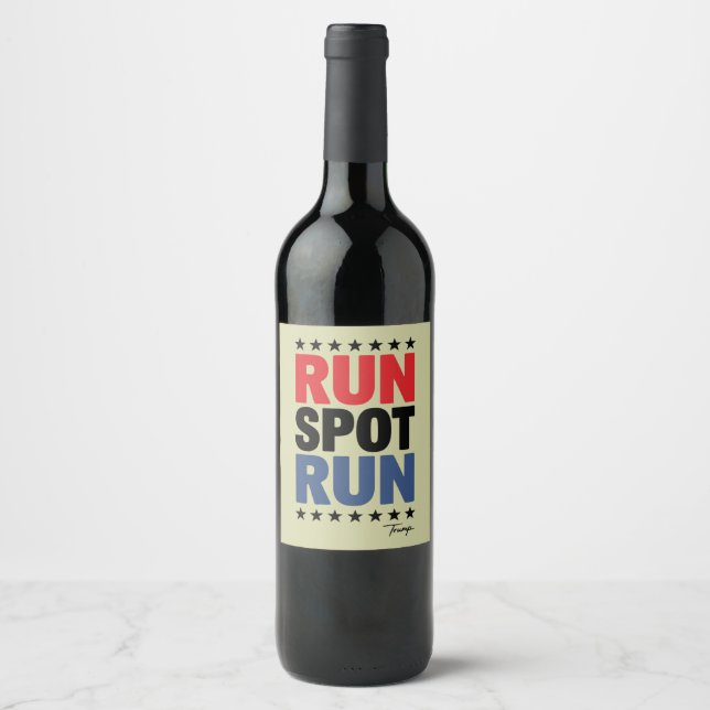 Étiquette Pour Bouteilles De Vin Exécuter Trump 2024 (Devant)