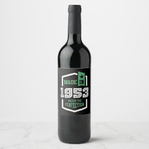 Étiquette Pour Bouteilles De Vin Fabriqué en 1953