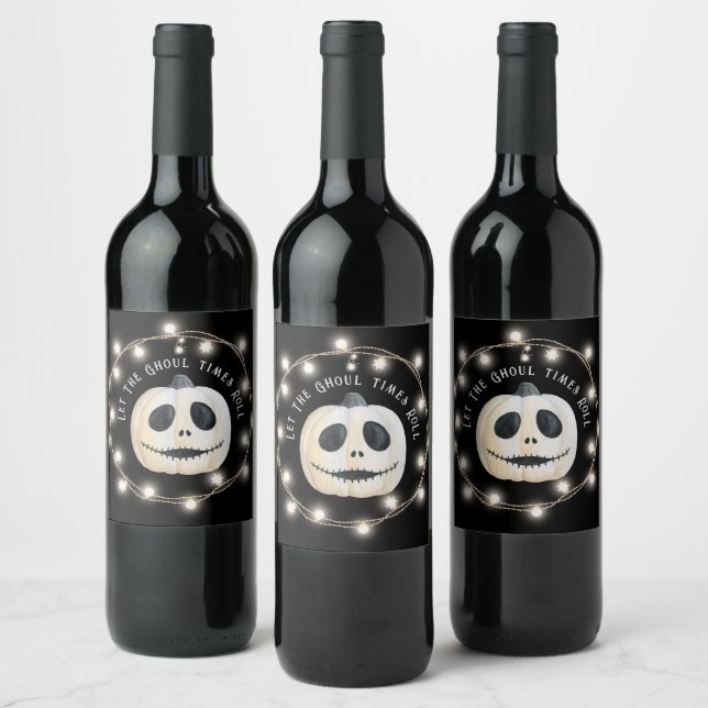 Étiquette Pour Bouteilles De Vin Face du Citrouille gothique du parti Halloween (Bouteilles)