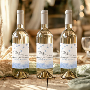 Étiquette Pour Bouteilles De Vin Faire dodo Petite Étoile Fête de Naissance Garçon 