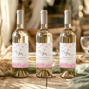 Étiquette Pour Bouteilles De Vin Faire dodo Petite Étoile Rose Fille Baby Shower