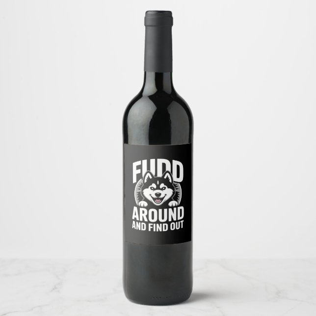 Étiquette Pour Bouteilles De Vin Faire le fou et découvrir (Devant)