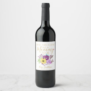 Étiquette Pour Bouteilles De Vin Faire-part de grossesse Buvez ceci pour moi je sui