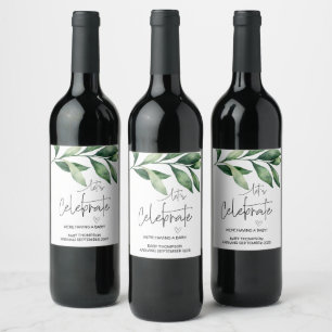 Étiquette Pour Bouteilles De Vin Faire-part De Grossesse Fêtent Moi Enceinte