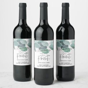 Étiquette Pour Bouteilles De Vin Faire-part de grossesse toujours lire l'impression