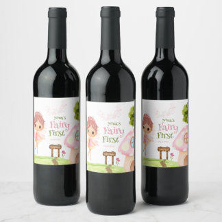 Étiquette Pour Bouteilles De Vin Fairy First, Flower Garden & Fairyland Enchanted