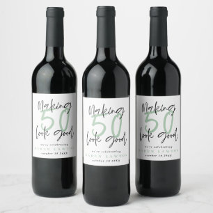 Étiquette Pour Bouteilles De Vin Faisant à sembler 50 la bonne célébration