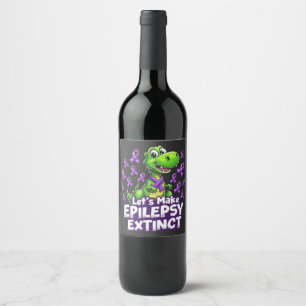 Étiquette Pour Bouteilles De Vin Faisons de l’épilepsie des dinosaures de sensibili