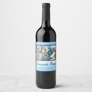 Étiquette Pour Bouteilles De Vin Faites votre propre collage de photo d'été de
