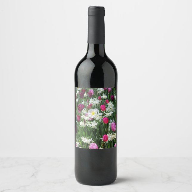 Étiquette Pour Bouteilles De Vin Falln Romantique Printemps matin (Devant)