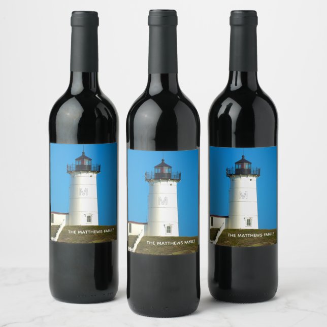 Étiquette Pour Bouteilles De Vin Famille Nubble Lighthouse (Bouteilles)