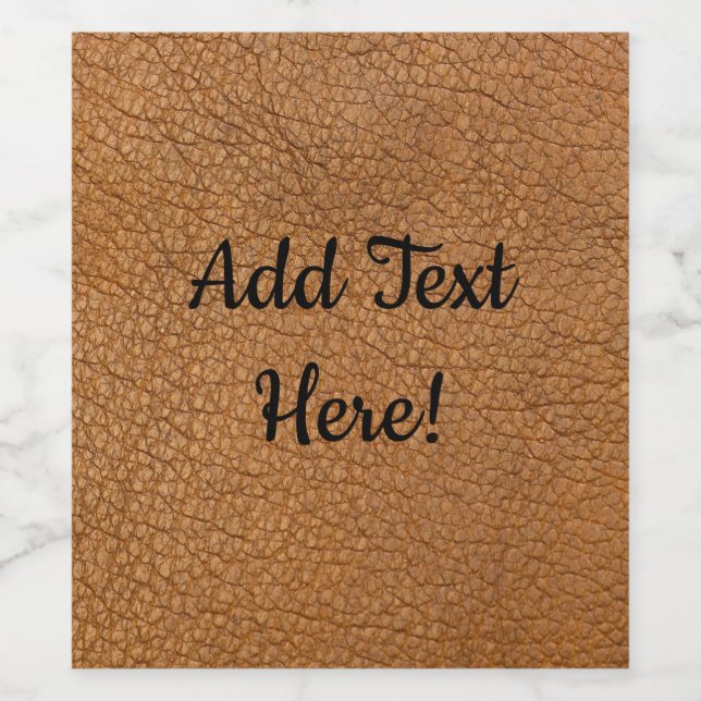 Étiquette Pour Bouteilles De Vin Faux cuir (Étiquettes simples)