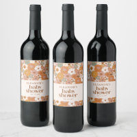 Faveur de table florale personnalisée pour Baby Sh