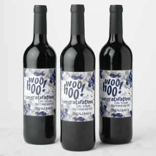 Étiquette Pour Bouteilles De Vin Félicitations à la retraite de la Marine
