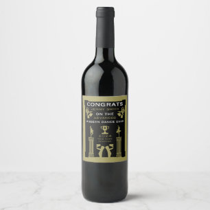 Étiquette Pour Bouteilles De Vin Félicitations à Modern Dance