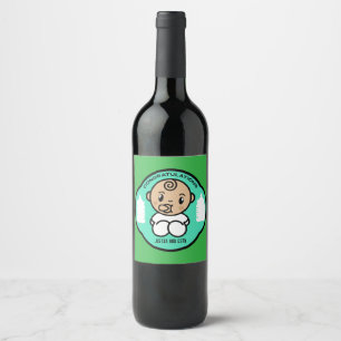 Étiquette Pour Bouteilles De Vin Félicitations Parents Baby Girl