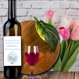Étiquette Pour Bouteilles De Vin Félicitations, tu vas devenir grand-parents