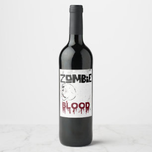 Étiquette Pour Bouteilles De Vin Fête à thème de l'apocalypse zombie
