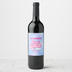 Étiquette Pour Bouteilles De Vin Fête au bord de la piscine pour l'enterrement de v
